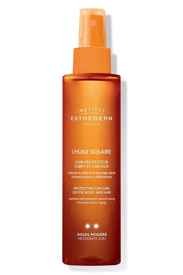Institut Esthederm Huile Solaire Corps Et Cheveux Soleil Moderé 150ml