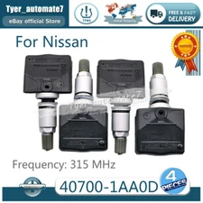 4Pcs Tire Pressure Sensor TPMS 40700-1AA0D For Nissan Titan Murano Pathfinder