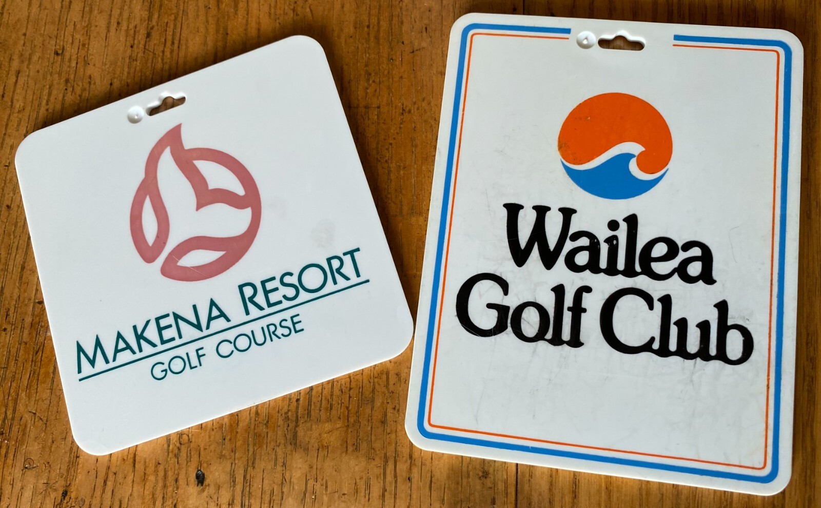 2 Maui, Hawaii Golf Course Bag Tags • Makena Resort • Wailea Golf Club