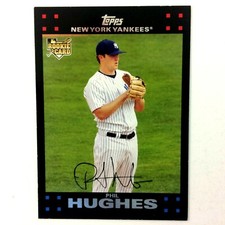 Phil Hughes 2007 Topps Update Rookie Card #162 MLB New York Yankees . rookie card picture