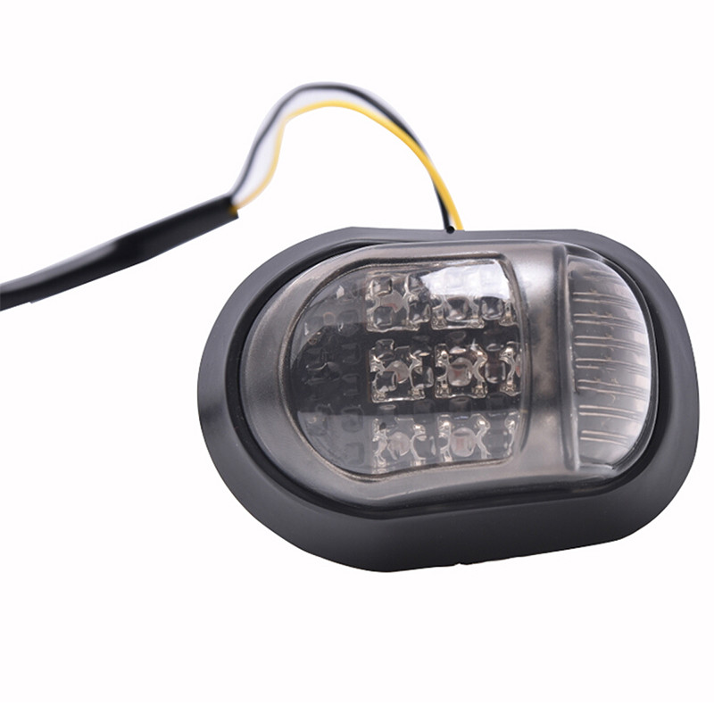 2x Motorcycle Flush Mount Turn Signal Indicators Blinker Amber 9 LED