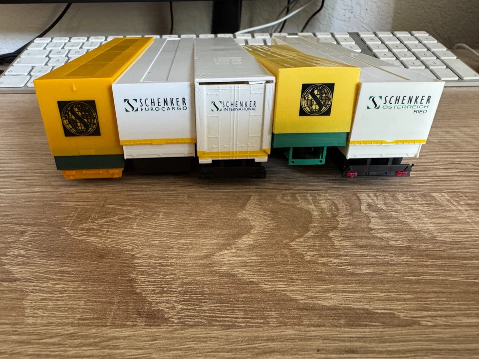 5 Herpa / Albedo / AWM 1:87 Semirimorchio Schenker Buono Stato Senza Conf. Orig. - Immagine 4 di 4