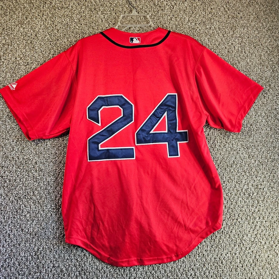Majestic Boston Red Sox #24 Jersey Mens Sz 48 Short Sleeve Button Front MLB - Image 4 of 4