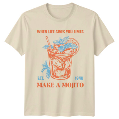 When Life Gives You Limetten Make A Mojito Drink Foodie T-Shirt