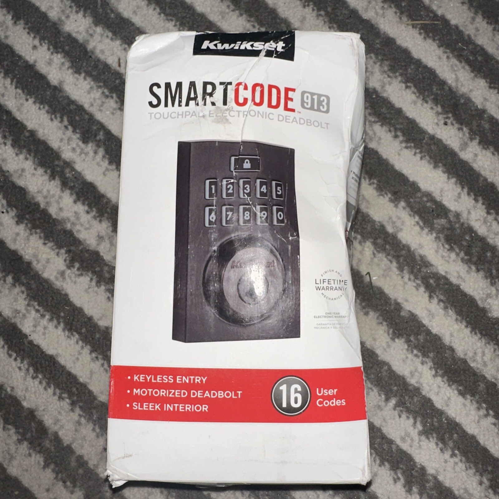 Kwikset Smartcode 913 Contemporary Electronic Deadbolt Featuring  