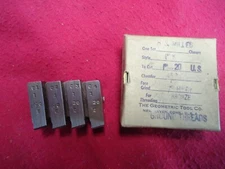 GEOMETRIC THREADING INSERTS DIE HEAD CHASERS 1"-20 U.S. HS BRONZE C1/2/3/4
