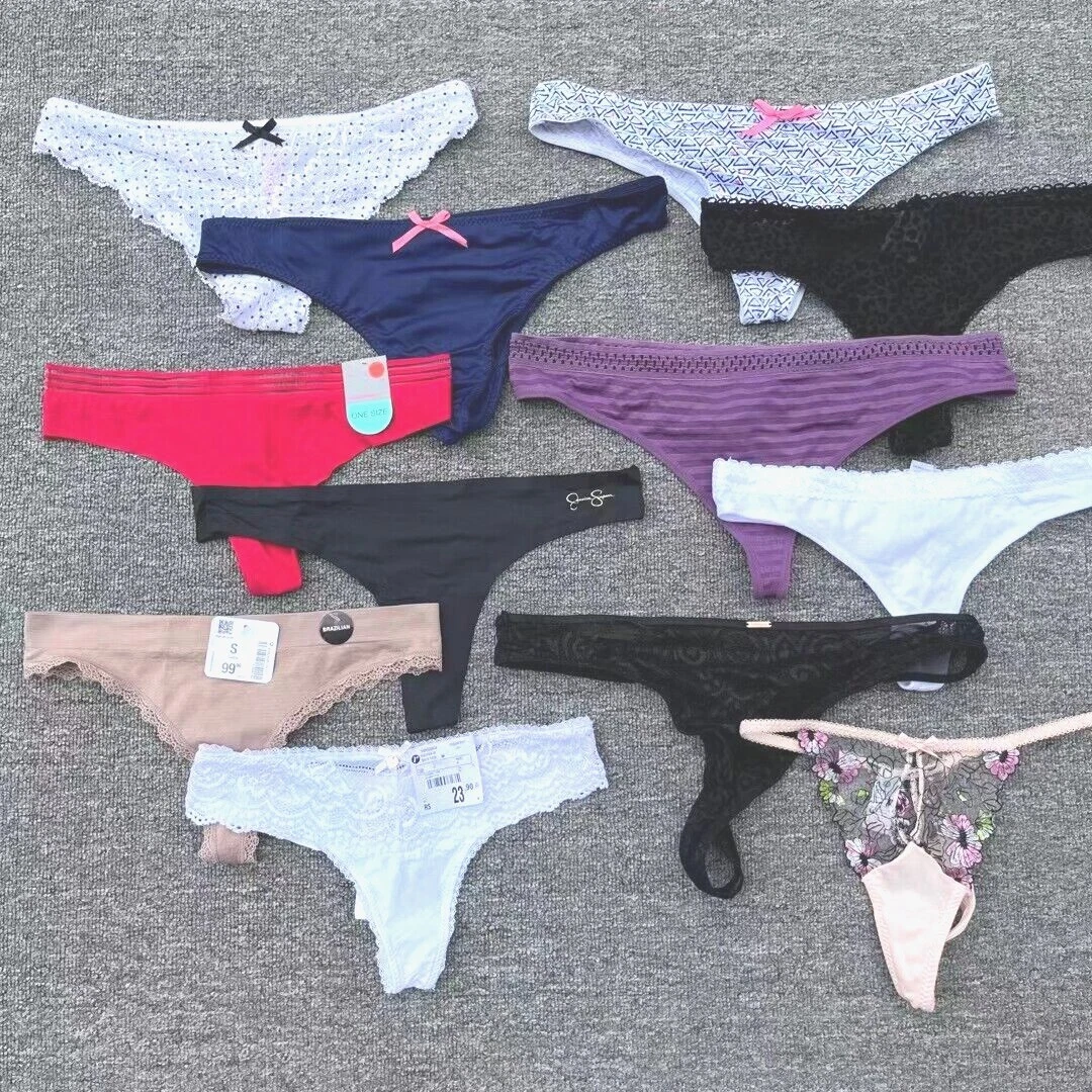 NEW lot of 12 pcs WOMEN LACE THONG PANTIES Dozen UNDERWEAR LINGERIE XS S M  L XL