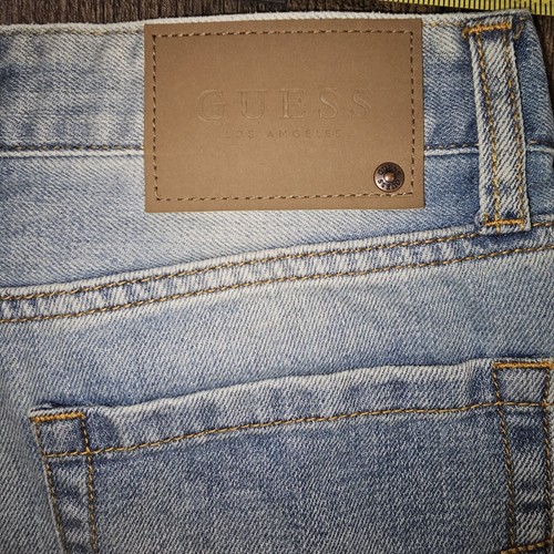 Men's Guess Size 29 Straight Jeans Distressed Great Condition - Picture 12 of 13