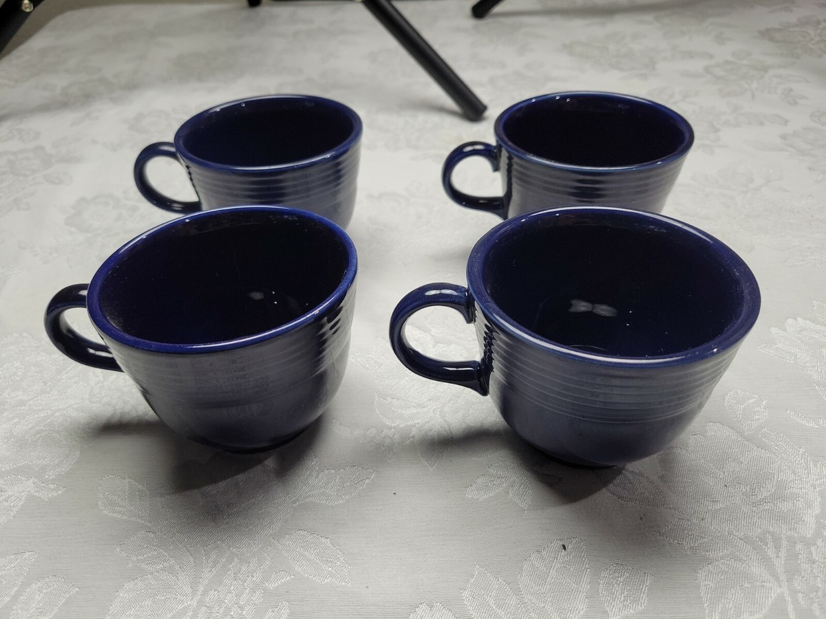 HLC Fiesta Ware Coffee or Tea Cup in Navy/Dark Blue With Curve