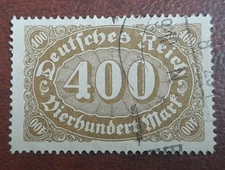 Stamp Germany Deutsches Reich 400 Mark 1922 Mi. Nr. 222 (29585)