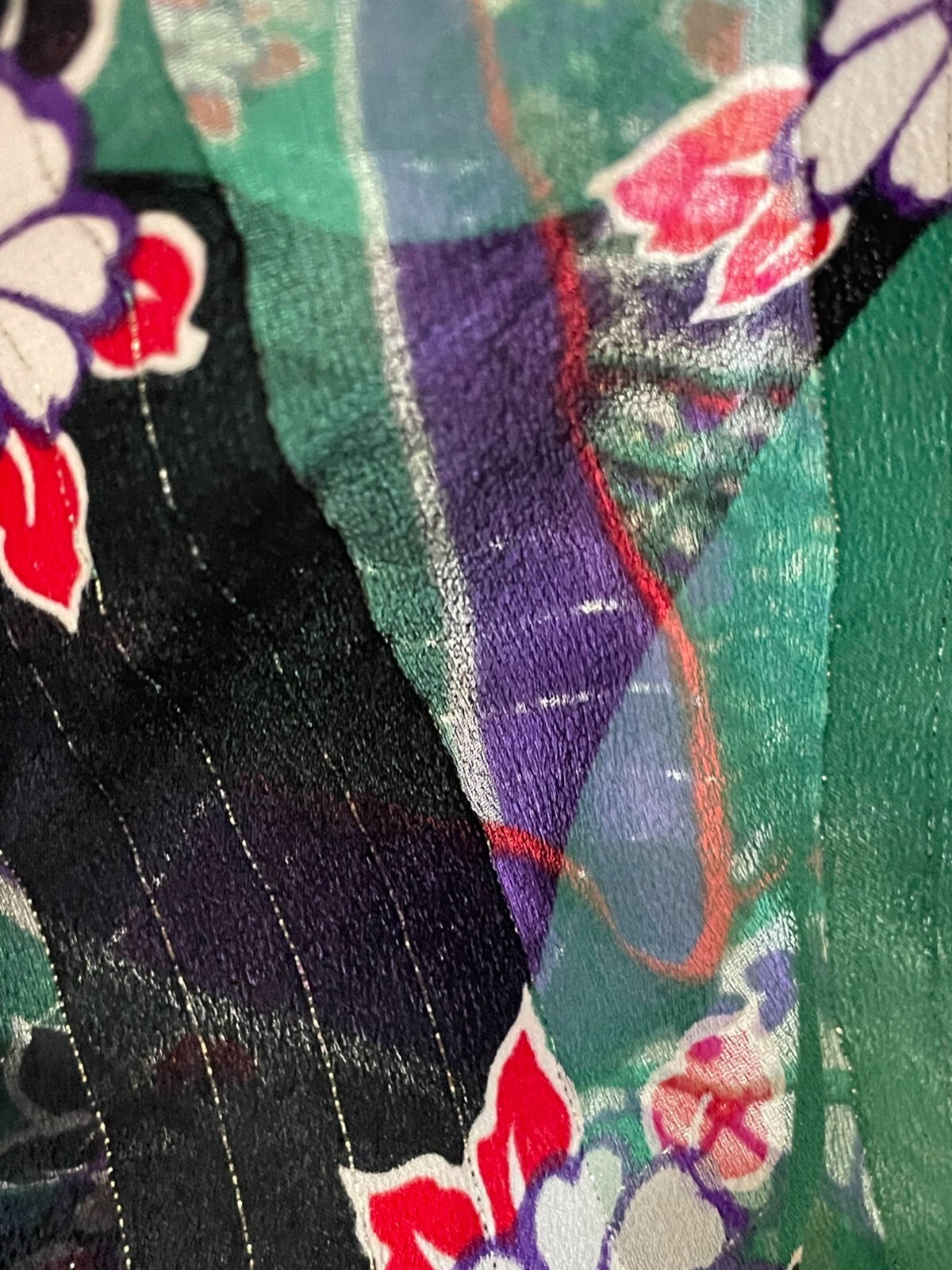 Vintage Codello Womens Rectangular Scarf Purple R… - image 11