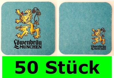 50 Stück Bierdeckel Löwenbräu München neu für Party Grillfest Bar Theke Tresen