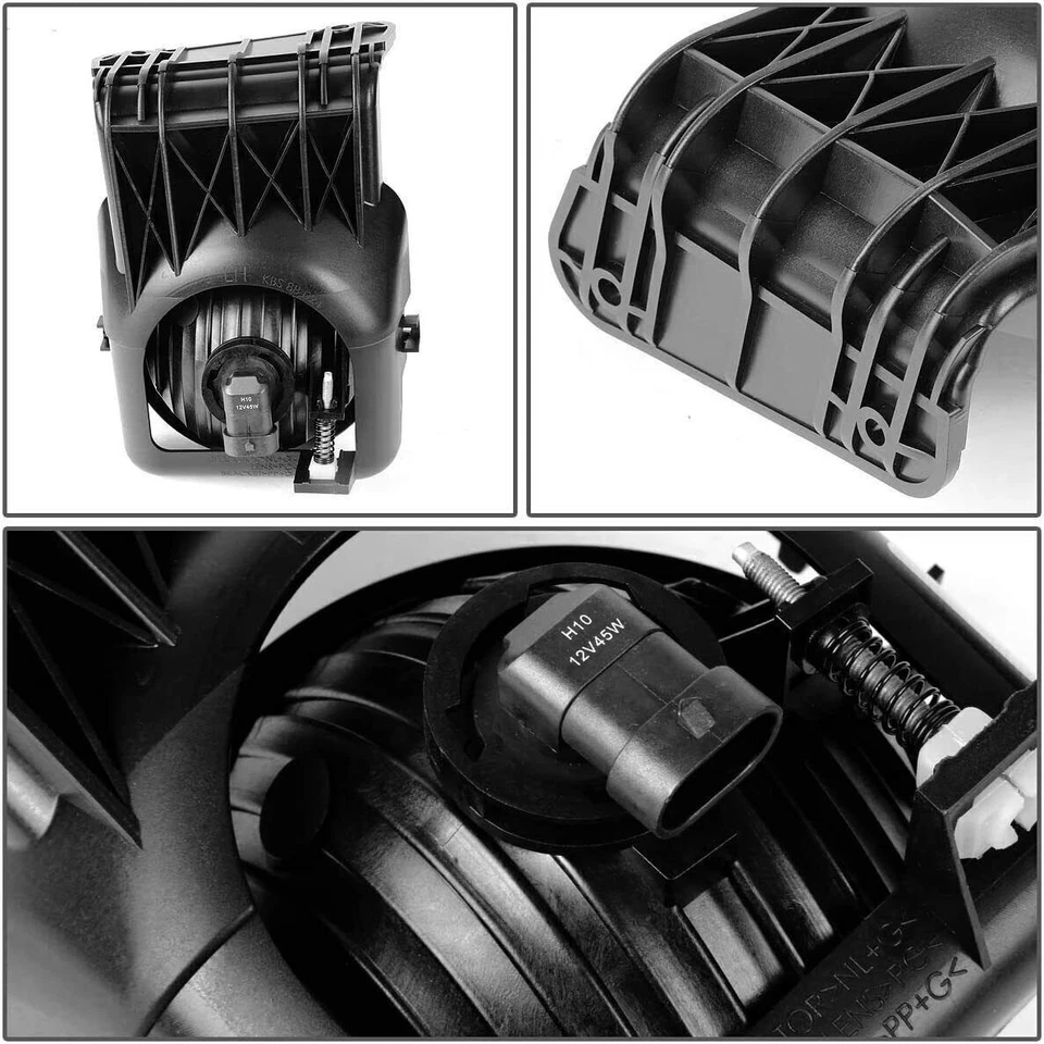 Se adapta a GMC Sierra 1500 2500 3500 HD 2003-2006 luces antiniebla de conducción de humo lámpara +/bombillas Foto 4 de 4