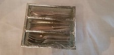 VINTAGE NRFB GERMAN DOLL DOLLHOUSE MINIATURE CUTLERY FLATWARE SET TRAY GERMANY
