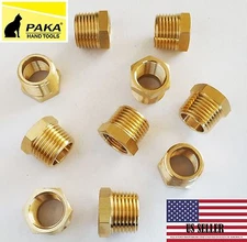 2 X 3/8" Male x 1/4" Female NPT  Pipe reducer Hex Bushing adapter Brass Fitting