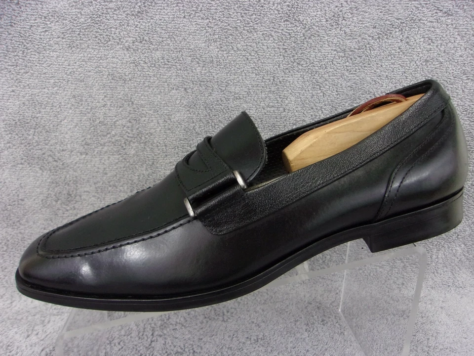 Marc New York Andrew Marc black leather slip on penny loafer men's US9.5 - Image 3 of 4