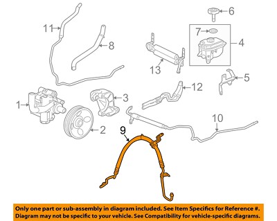 GM OEM 10-11 SRX Steering Gear Linkage Pump Hoses-Pressure Hose ...