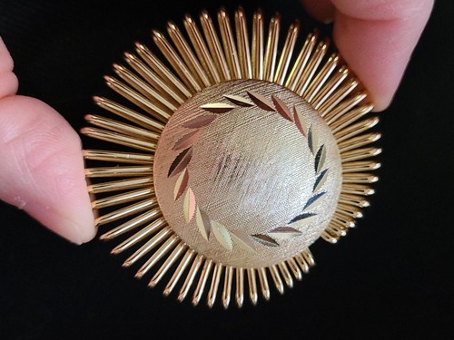 Vintage Gold Toned Mid Century Scarf Clip - Bild 1 von 9