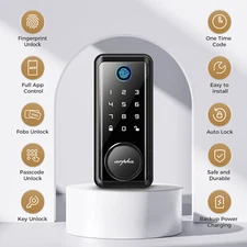 ARPHA Smart Door Lock Fingerprint Electronic Keypad Deadbolt Keyless App Control