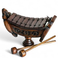 Thai Traditional Musical Instruments Wooden Xylophone 8 Bar 8 inches