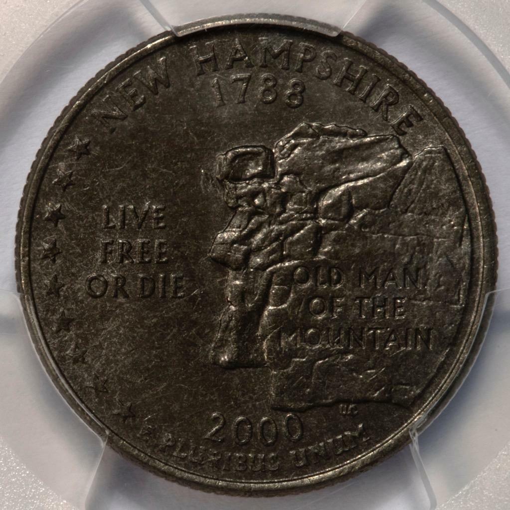 2001 D PCGS MS64 Improperly Annealed Planchet New Hampshire