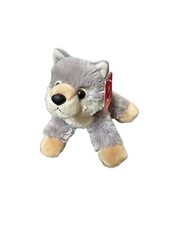 Aurora Wolsey Wolf Plush 8" Mini Flopsie Stuffed Animal Small Puppy Toy Grey