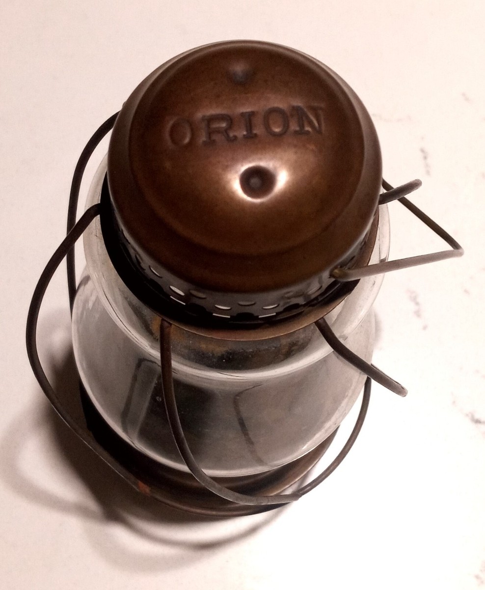 ORION Brass Skater’s Lantern Antique Brass Orion Skaters Oil Lantern Lamp Made In Germany