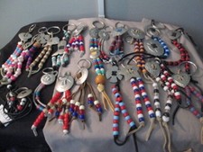 LOT BEADED KEYCHAINS