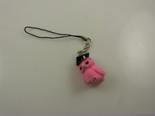Grad Owl graduation bright pink cell phone strap or purse charm zipper pull