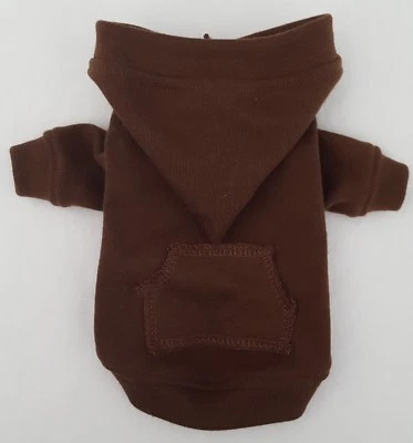 LLDOGCLOTHES Brown Knit Hoodie Sweatshirt Long Sleeve Dog Puppy Pet Clothes XXXS - Large