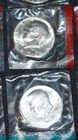 Two BU 1973 PD Kennedy half dollar Mint Set Cello  JFK