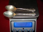 LOT OF 2 TOWLE STERLING SILVER PEACHTREE MANOR TEASPOONS NO MONOGRAM