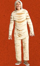 NEW-Hyde Eek Adult-S- 34-36 Mummy Halloween Costume Hooded Jumpsuit -Cosplay