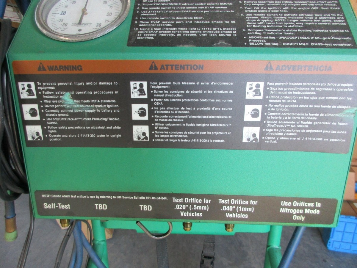 KENT MOORE J-41413-200 EVAP EVAPORATIVE EMISSION SYSTEM KENT MOORE J-41413-200 EVAP EVAPORATIVE EMISSION SYSTEM