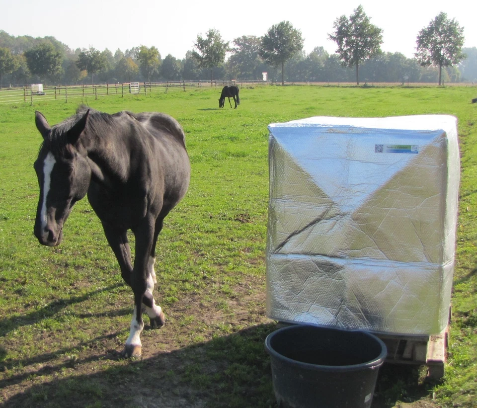 Isolierhaube, Thermohülle f. IBC Tank, 1000 L Wasserfaß Tier-Tränke, Schutzhülle - Bild 3 von 3