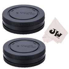 JJC 2 Sets Body Cap Rear Lens Cap for Sony E Mount A7M5 A9III A7R VI A7M4 A7R6