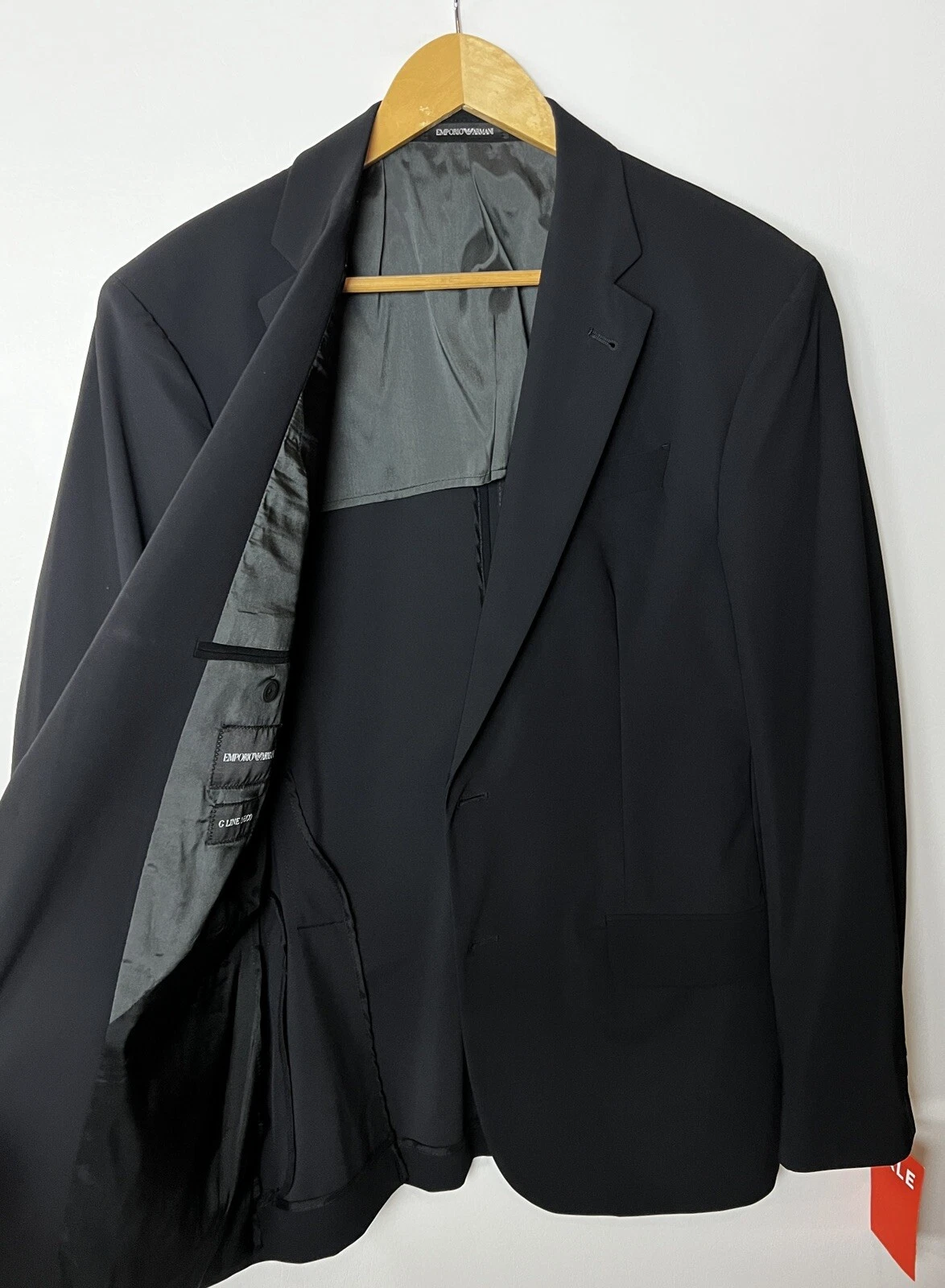 Giorgio Armani — #304 Emporio Armani Solid Performance Stretch Sport Jacket Size 40 R $1395 BLACK