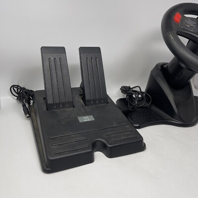 Volant + Pédalier Interact V3 Pour PS1 - Fonctionnel, Avec Notice
