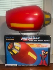 Mega Man Proto Man Buster Replica -ThinkGeek- NEW WITH STAND & SOUND- WORKS! - G