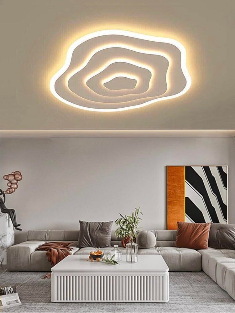 Plafoniera led luce calda 59 w lampadario a soffitto moderno effetto onda pn28bc