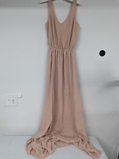 Show Me Your Mumu Kendall Pink Chiffon Dress Bridesmaid Size Small side slit