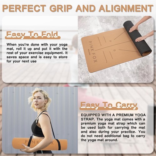 Yoga Mat extra Thick (7mm), for Women and Men, Large Workout Yoga Mat for Home - Picture 7 of 8