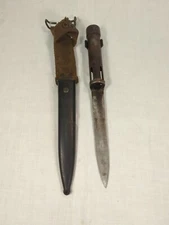Belgian Tubular Bayonet Model 1963 w/Sheath.  Falklands War Era Argentine Troops