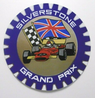 Werbe-Aufkleber Silverstone Grand Prix  England F1 Motorsport Oldtimer 60er