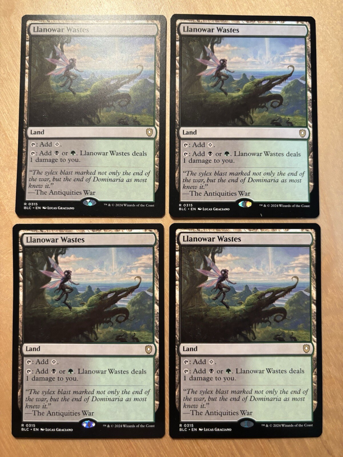 MTG Magic the Gathering 1x Llanowar Wastes Commander Bloomburrow LP