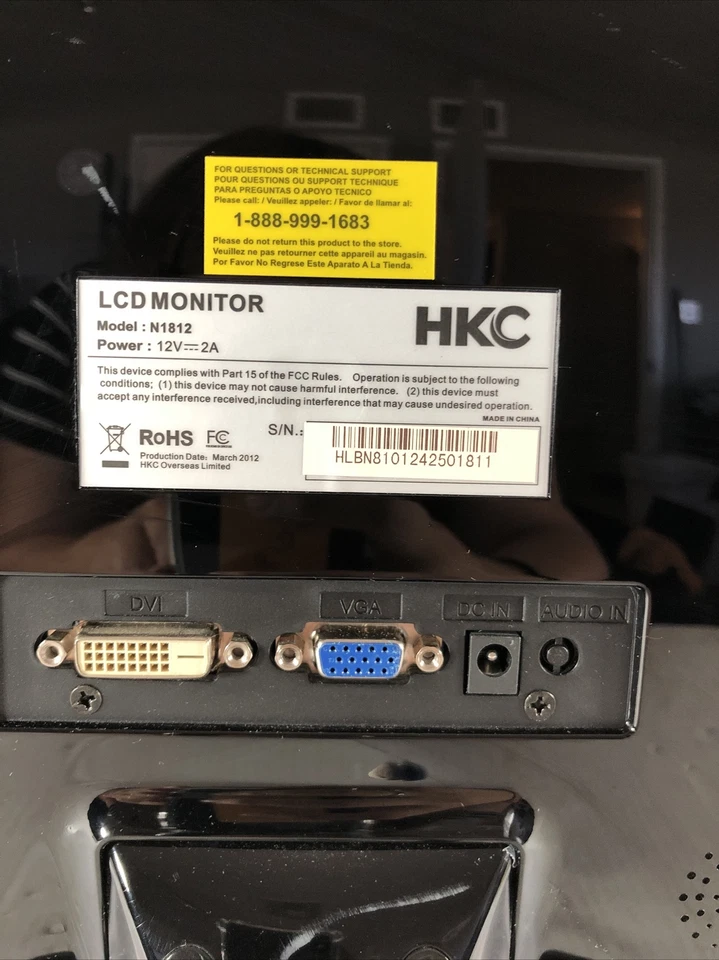 USED HKC N1812 Computer Monitor  - Image 4 of 4