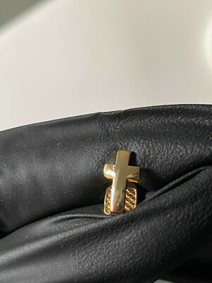 Italy Gold Finish CZ Cluster Custom Slugs Cross Single Teeth GRILLZ Mouth Peice