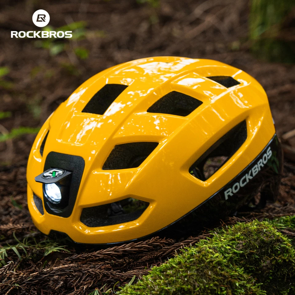 ROCKBROS Bicycle Helmet Intelligent Control light Hidden Headlight USB Charge - Image 2 of 4
