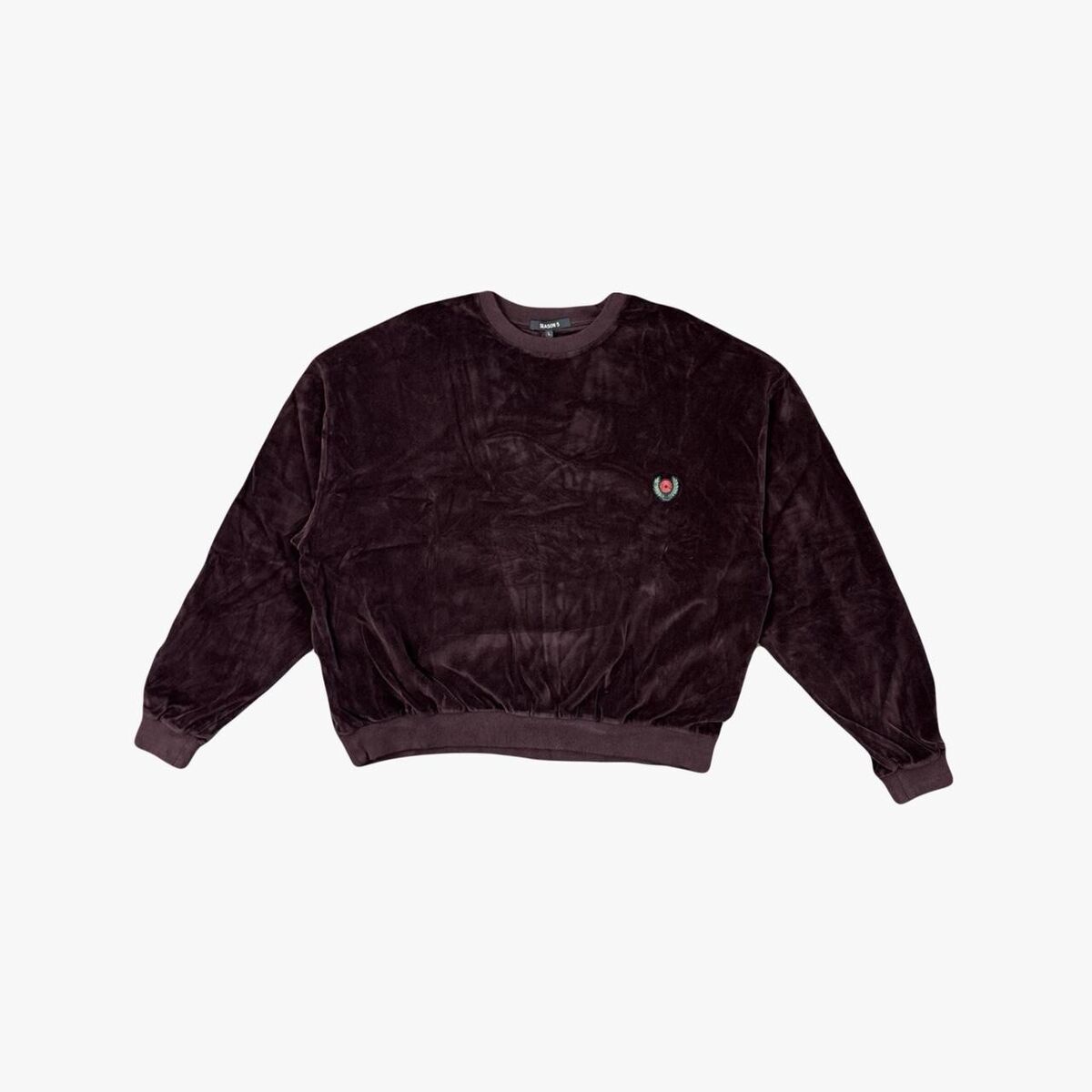 YEEZY SEASON 5 OX BLOOD COLOR VELOUR CREWNECK SWEATSHIRT YEEZY SEASON 5 OX BLOOD COLOR VELOUR CREWNECK SWEATSHIRT