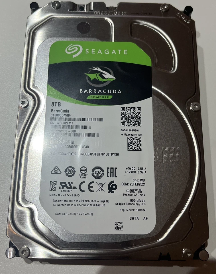 Seagate BarraCuda 8TB, SATA 3, 3,5 Zoll Interne Festplatte (HDD) ST8000DM004 - Bild 2 von 3